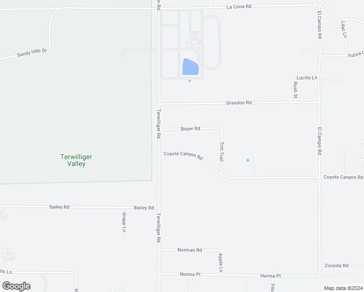 map of restaurants, bars, coffee shops, grocery stores, and more near 59120 Coyote Canyon Road in Anza