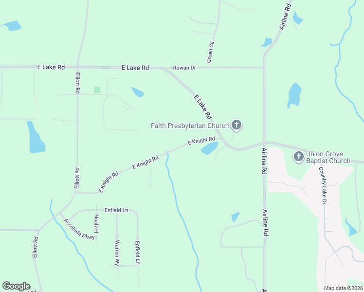 map of restaurants, bars, coffee shops, grocery stores, and more near 184 East Knight Road in McDonough