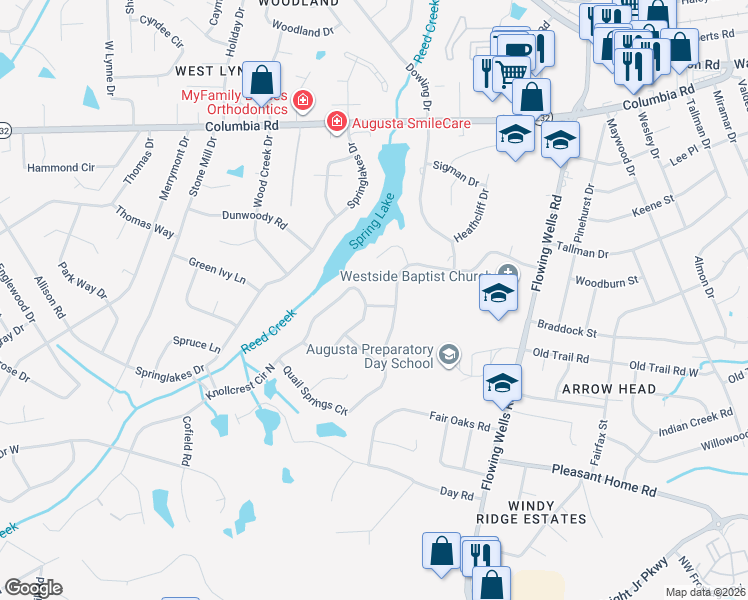 map of restaurants, bars, coffee shops, grocery stores, and more near 4205 Knollcrest Circle South in Martinez
