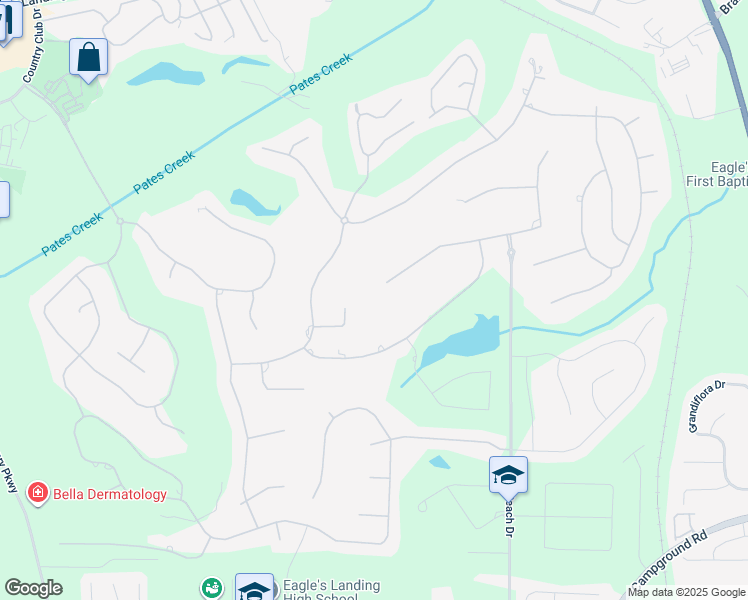 map of restaurants, bars, coffee shops, grocery stores, and more near 850 Cog Hill in McDonough