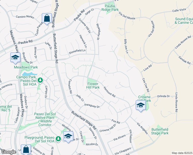 map of restaurants, bars, coffee shops, grocery stores, and more near 42577 Jolene Court in Temecula
