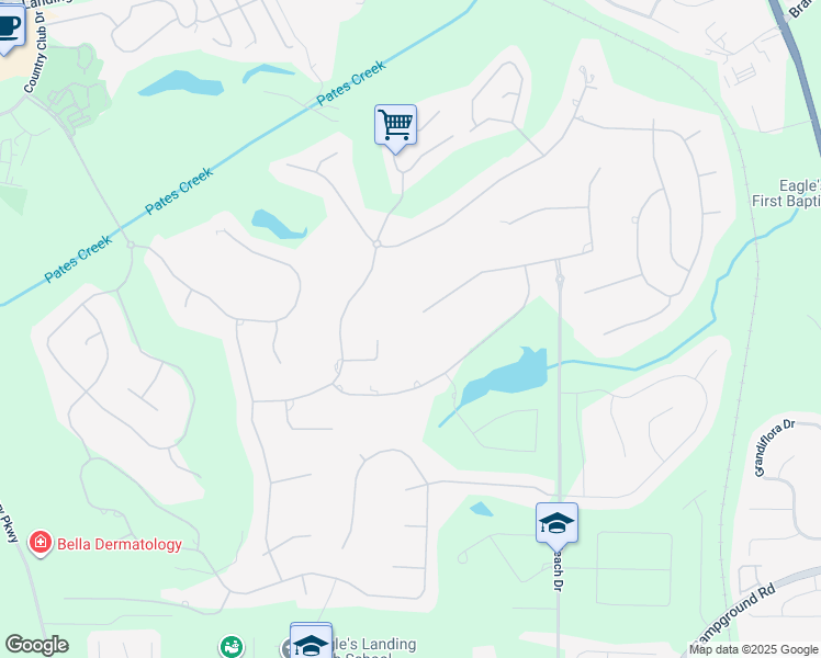 map of restaurants, bars, coffee shops, grocery stores, and more near 850 Cog Hill in McDonough