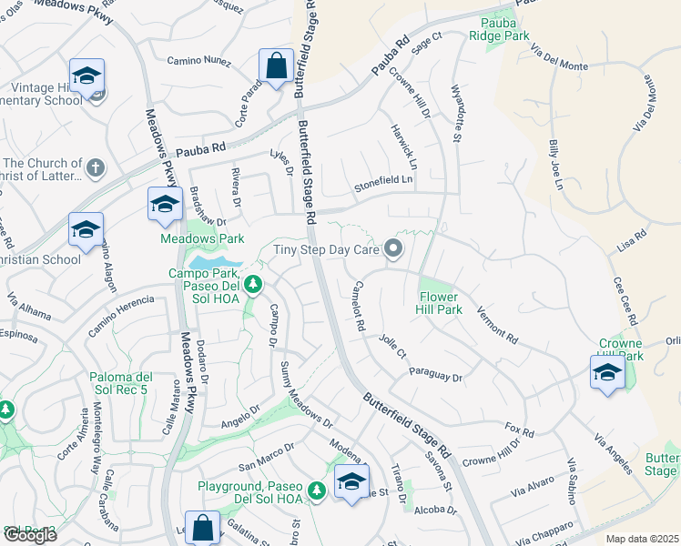 map of restaurants, bars, coffee shops, grocery stores, and more near 42541 Swoboda Court in Temecula
