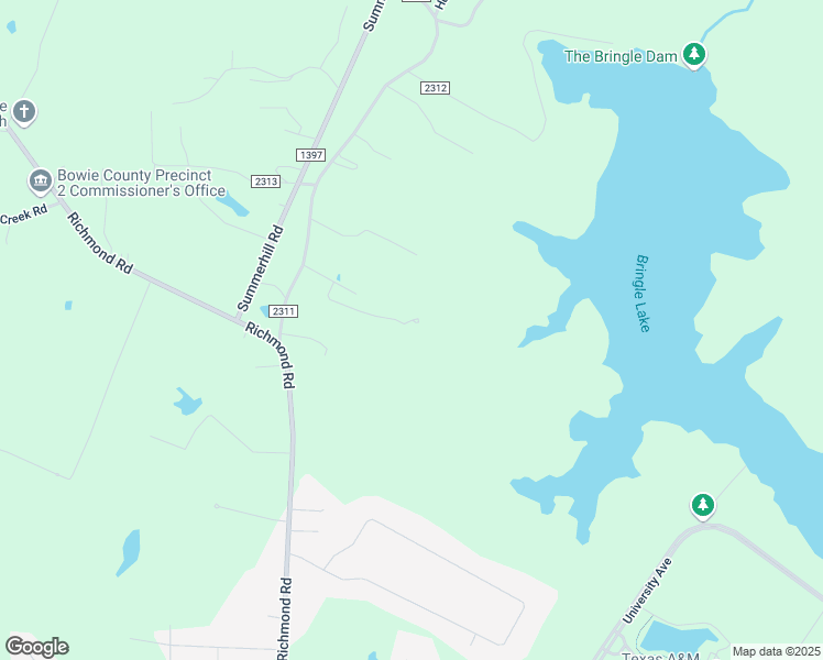 map of restaurants, bars, coffee shops, grocery stores, and more near 857 County Road 2311 in Texarkana