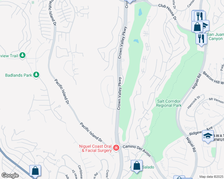 map of restaurants, bars, coffee shops, grocery stores, and more near 31761 Isle Royal Drive in Laguna Niguel