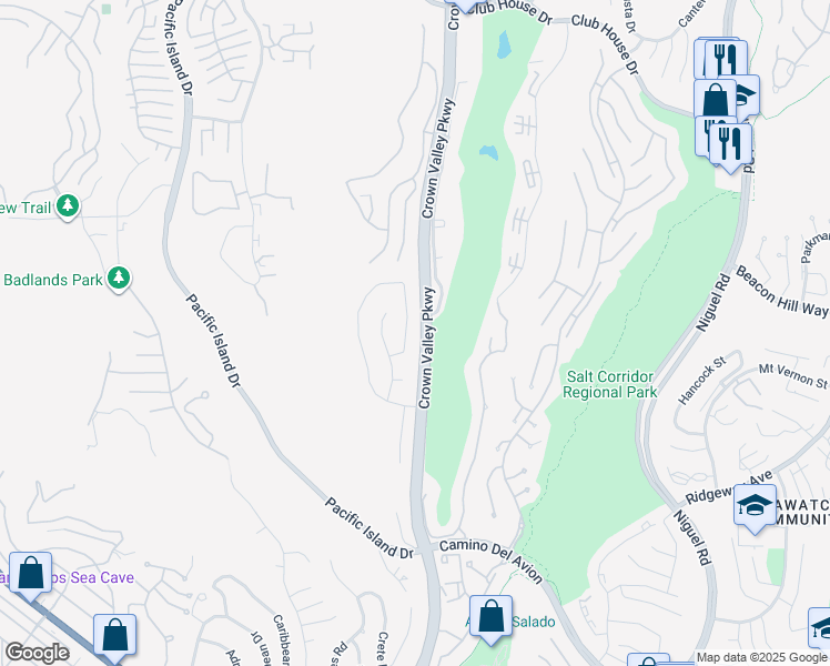 map of restaurants, bars, coffee shops, grocery stores, and more near 31762 Isle Royal Drive in Laguna Niguel
