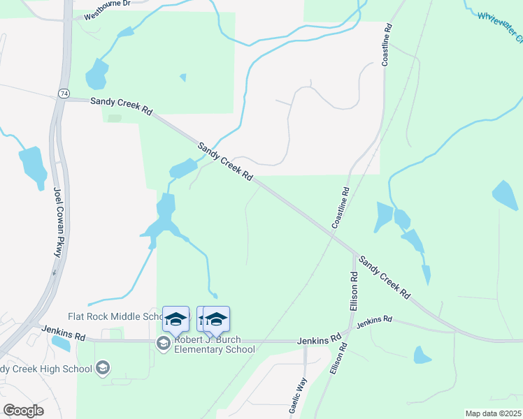 map of restaurants, bars, coffee shops, grocery stores, and more near 110 Sandy Ridge Trail in Fayetteville