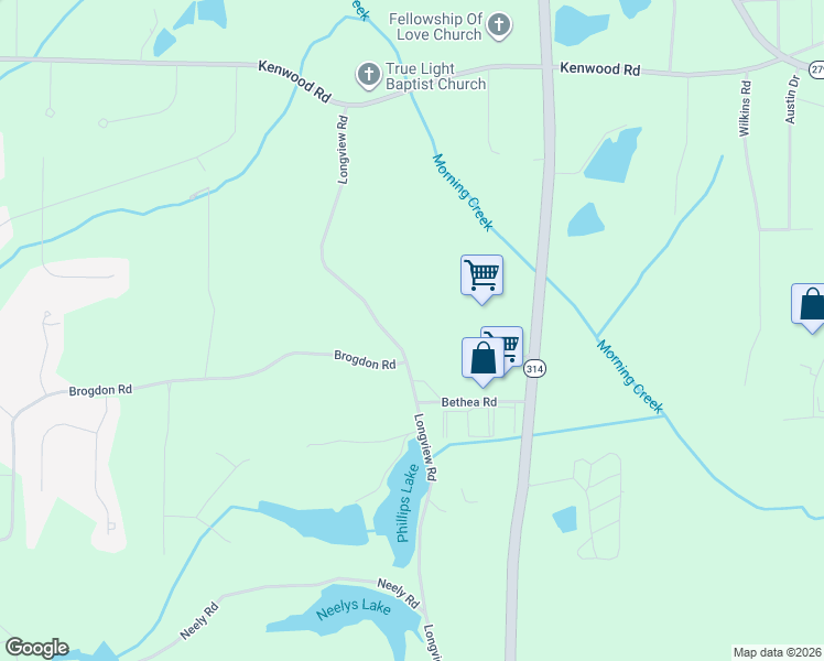 map of restaurants, bars, coffee shops, grocery stores, and more near 337 Longview Road in Fayetteville