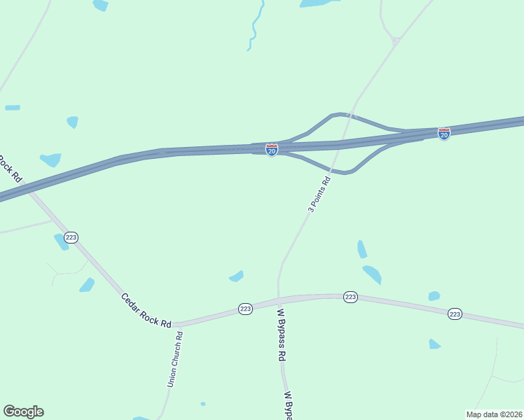 map of restaurants, bars, coffee shops, grocery stores, and more near 2119 3 Points Road in Thomson