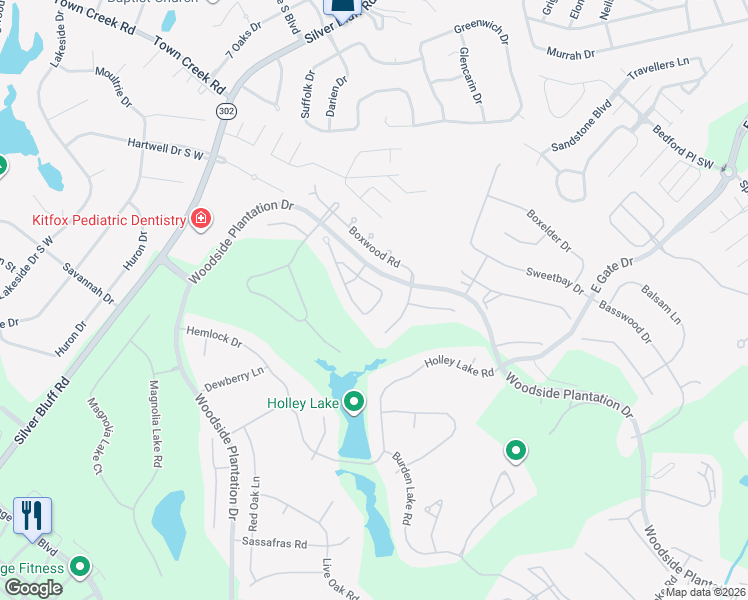 map of restaurants, bars, coffee shops, grocery stores, and more near 7 Juniper Loop in Aiken