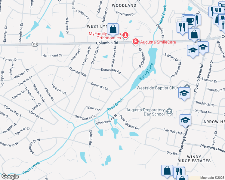 map of restaurants, bars, coffee shops, grocery stores, and more near 4211 Green Ivy Lane in Martinez