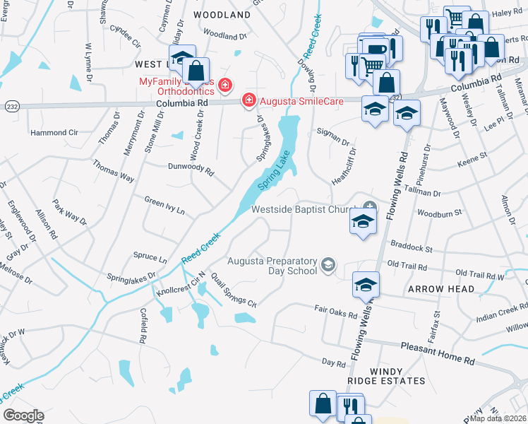 map of restaurants, bars, coffee shops, grocery stores, and more near 4196 Knollcrest Circle North in Martinez