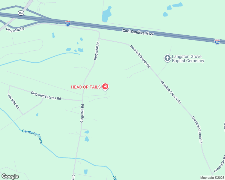 map of restaurants, bars, coffee shops, grocery stores, and more near 842 Gingerhill Road in Thomson