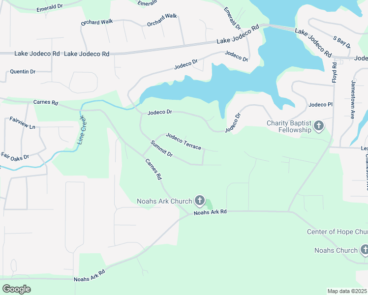 map of restaurants, bars, coffee shops, grocery stores, and more near 2923 Jodeco Terrace in Jonesboro