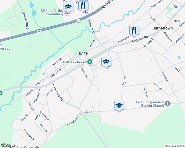 map of restaurants, bars, coffee shops, grocery stores, and more near 28 Henderson Street in Warrenville