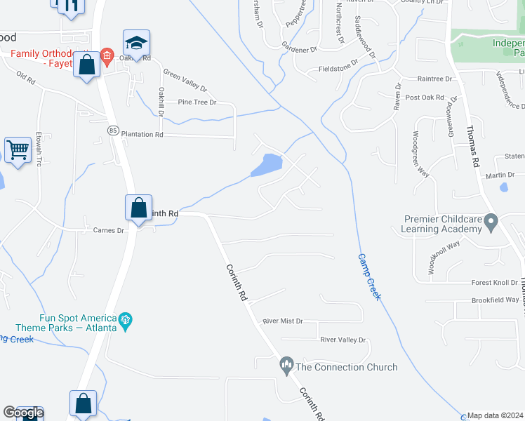 map of restaurants, bars, coffee shops, grocery stores, and more near 881 Carter Road in Jonesboro