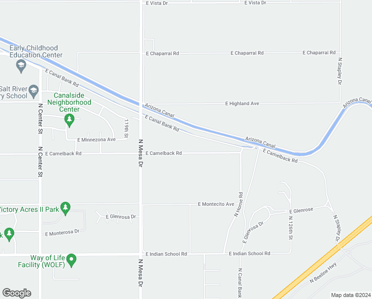 map of restaurants, bars, coffee shops, grocery stores, and more near 12350 East Camelback Road in Scottsdale