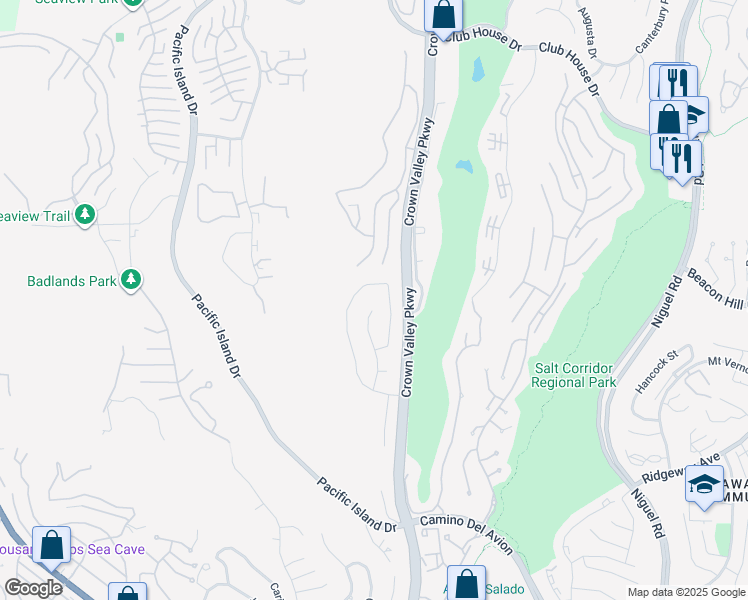map of restaurants, bars, coffee shops, grocery stores, and more near 31701 Grand Canyon Drive in Laguna Niguel