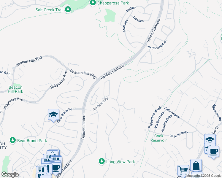 map of restaurants, bars, coffee shops, grocery stores, and more near 12 Westgate in Laguna Niguel