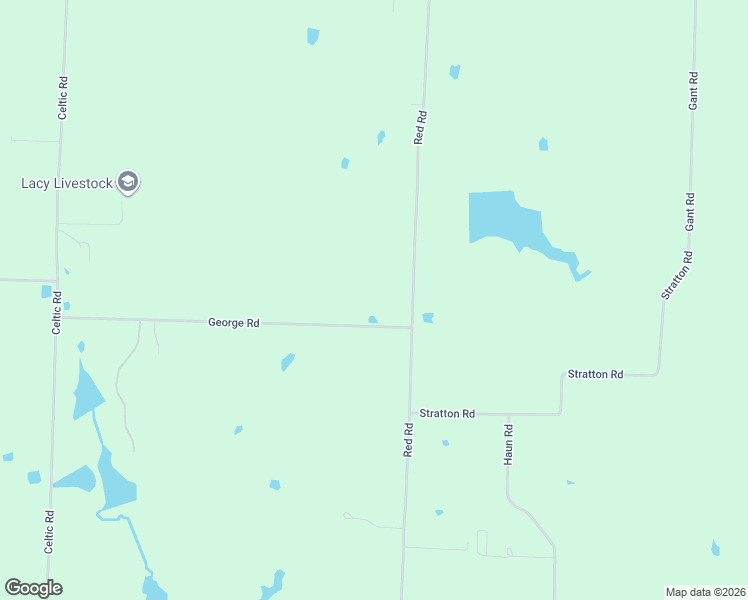map of restaurants, bars, coffee shops, grocery stores, and more near 1011 Red Road in Howe
