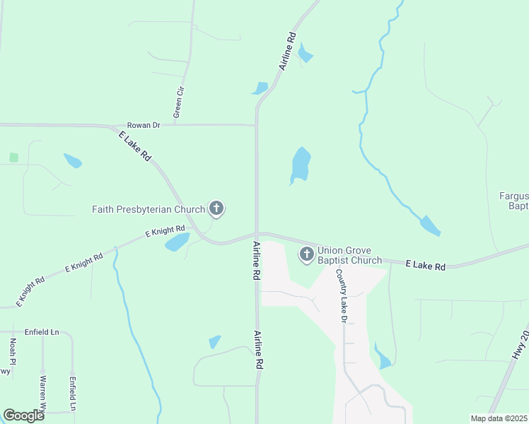 map of restaurants, bars, coffee shops, grocery stores, and more near 2210 Airline Road in McDonough