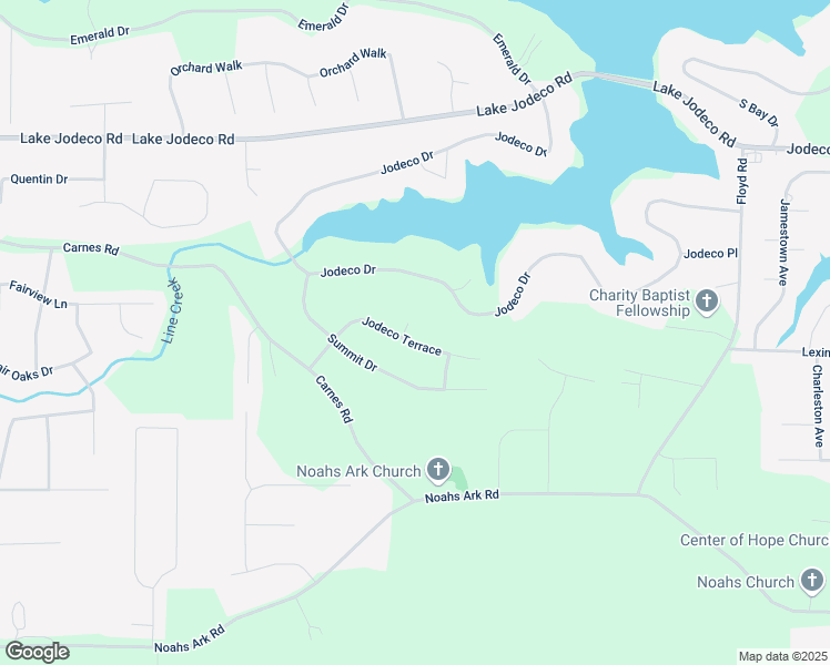 map of restaurants, bars, coffee shops, grocery stores, and more near 2923 Jodeco Terrace in Jonesboro