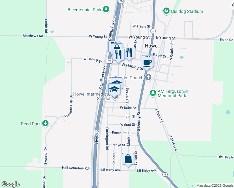 map of restaurants, bars, coffee shops, grocery stores, and more near 300 Beatrice Street in Howe