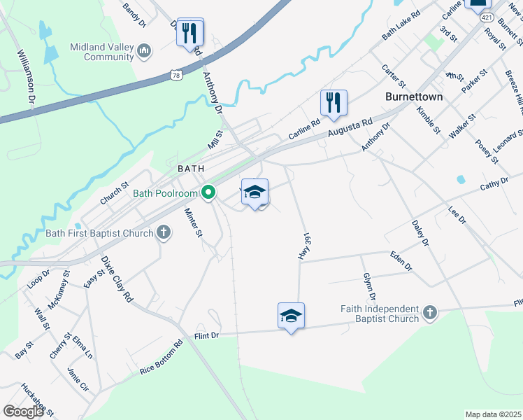 map of restaurants, bars, coffee shops, grocery stores, and more near 29 Lions Trail in Warrenville