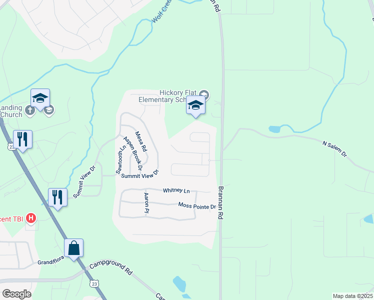 map of restaurants, bars, coffee shops, grocery stores, and more near 632 Vendella Circle in McDonough