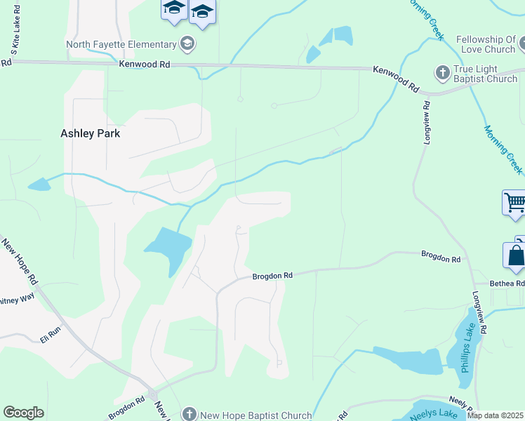 map of restaurants, bars, coffee shops, grocery stores, and more near 215 Little Creek Drive in Fayetteville