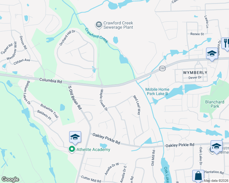 map of restaurants, bars, coffee shops, grocery stores, and more near 4755 Maple Spring Court in Martinez