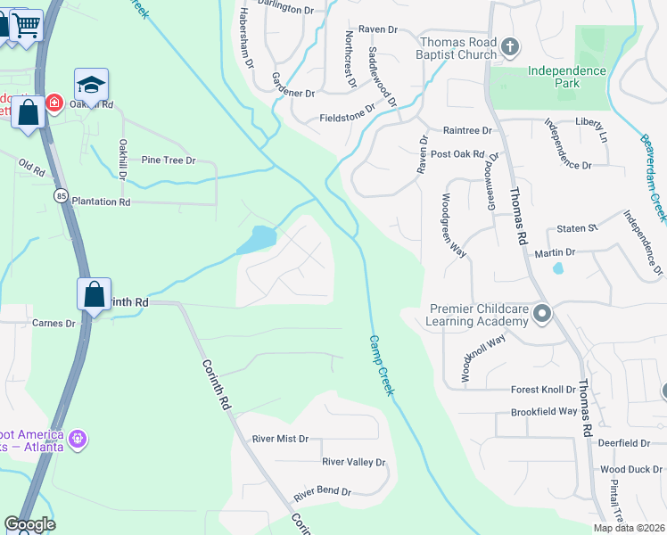 map of restaurants, bars, coffee shops, grocery stores, and more near 9243 Overlook Drive in Jonesboro