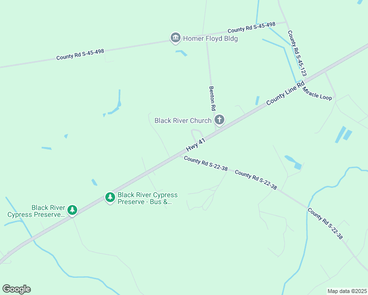 map of restaurants, bars, coffee shops, grocery stores, and more near 16983 County Line Road in Andrews