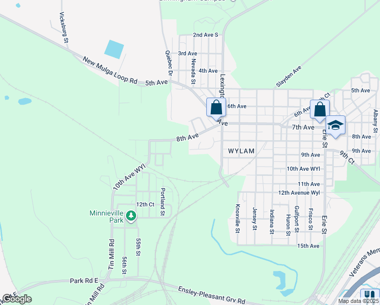 map of restaurants, bars, coffee shops, grocery stores, and more near 4913 Michigan Avenue in Birmingham