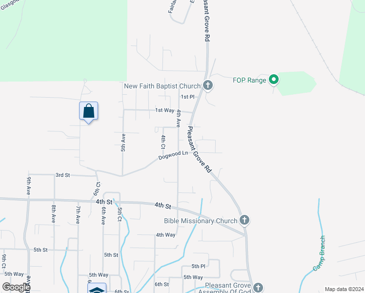map of restaurants, bars, coffee shops, grocery stores, and more near 225 4th Avenue in Pleasant Grove