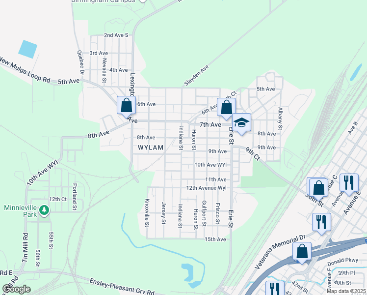 map of restaurants, bars, coffee shops, grocery stores, and more near 4420 9th Ave in Birmingham
