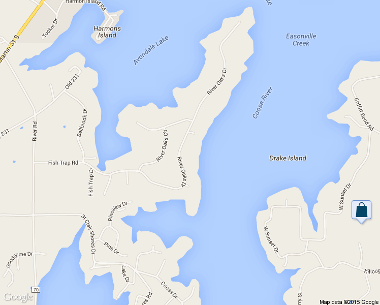 map of restaurants, bars, coffee shops, grocery stores, and more near 420 River Oaks Drive in St. Clair County