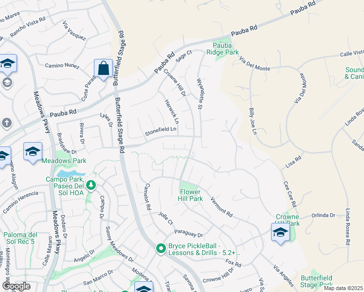 map of restaurants, bars, coffee shops, grocery stores, and more near 42442 Fiji Way in Temecula