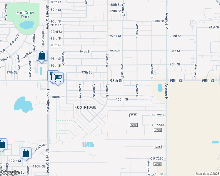 map of restaurants, bars, coffee shops, grocery stores, and more near 2011 98th Street in Lubbock