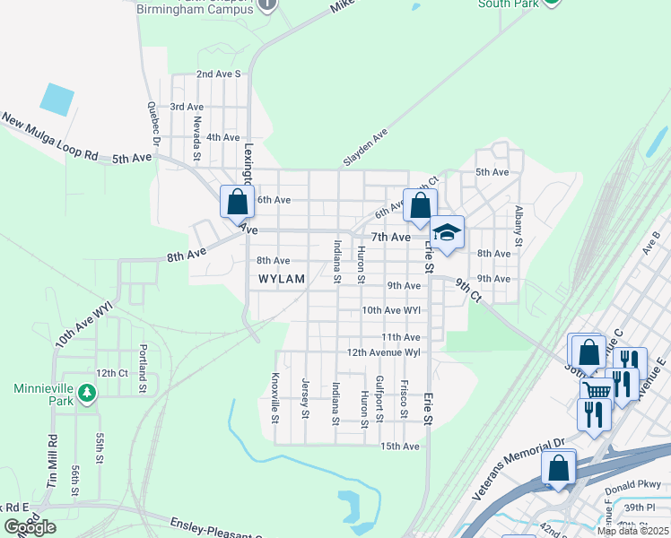 map of restaurants, bars, coffee shops, grocery stores, and more near 4420 9th Avenue in Birmingham