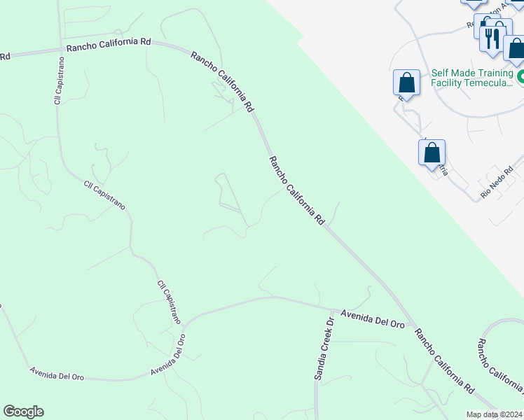 map of restaurants, bars, coffee shops, grocery stores, and more near Vía Vueltas in Riverside County