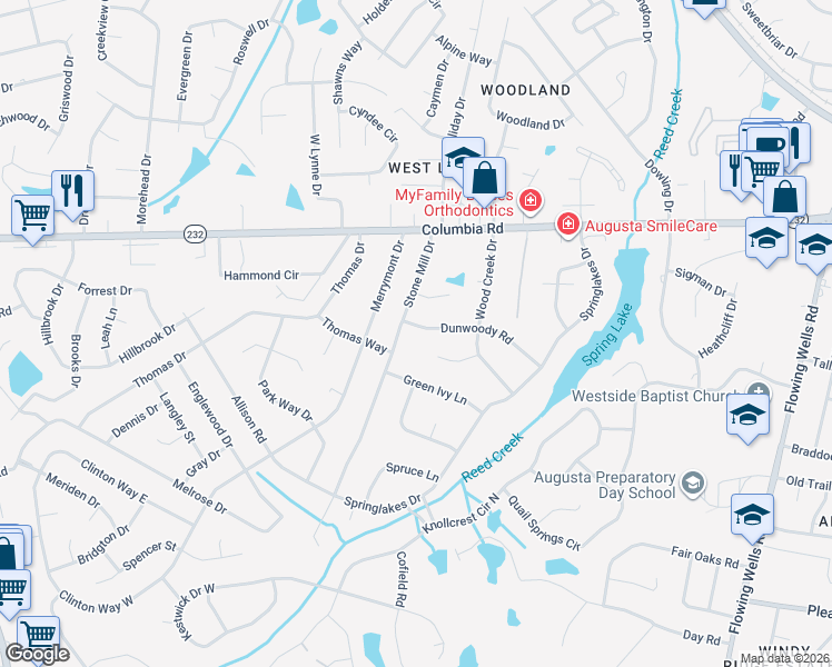 map of restaurants, bars, coffee shops, grocery stores, and more near 138 Stone Mill Drive in Martinez