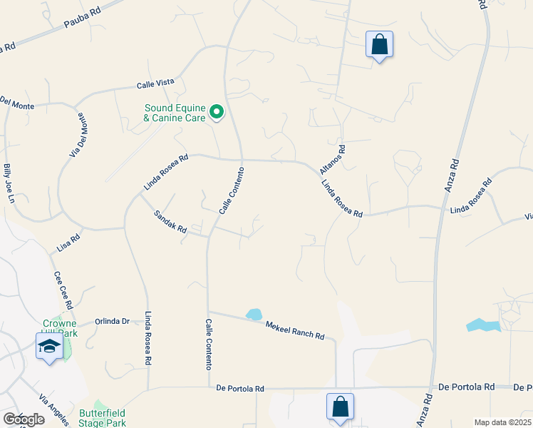 map of restaurants, bars, coffee shops, grocery stores, and more near 34210 Calle Sereno in Temecula