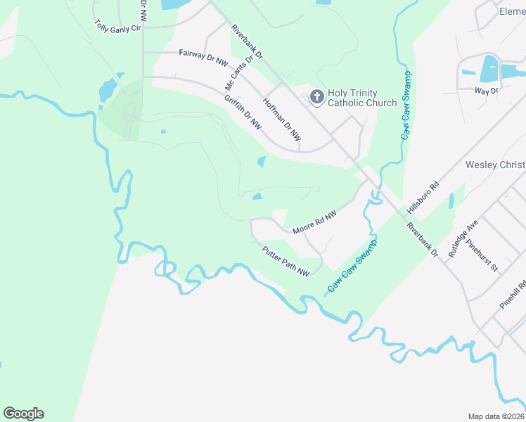 map of restaurants, bars, coffee shops, grocery stores, and more near 1175 Moore Road Northwest in Orangeburg