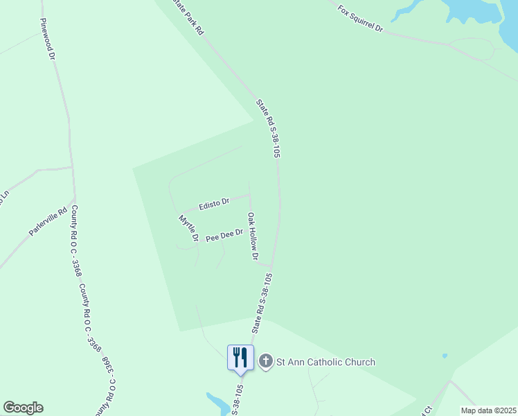 map of restaurants, bars, coffee shops, grocery stores, and more near 210 Oak Hollow Drive in Santee