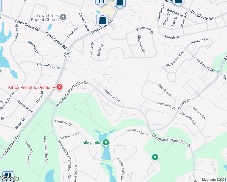 map of restaurants, bars, coffee shops, grocery stores, and more near 149 Boxwood Road in Aiken