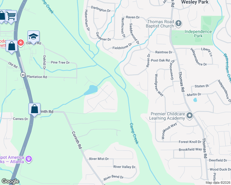 map of restaurants, bars, coffee shops, grocery stores, and more near 9243 Overlook Drive in Jonesboro