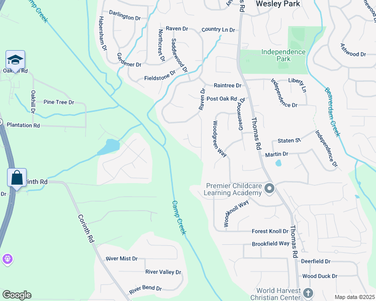 map of restaurants, bars, coffee shops, grocery stores, and more near 9181 Welch Court in Jonesboro