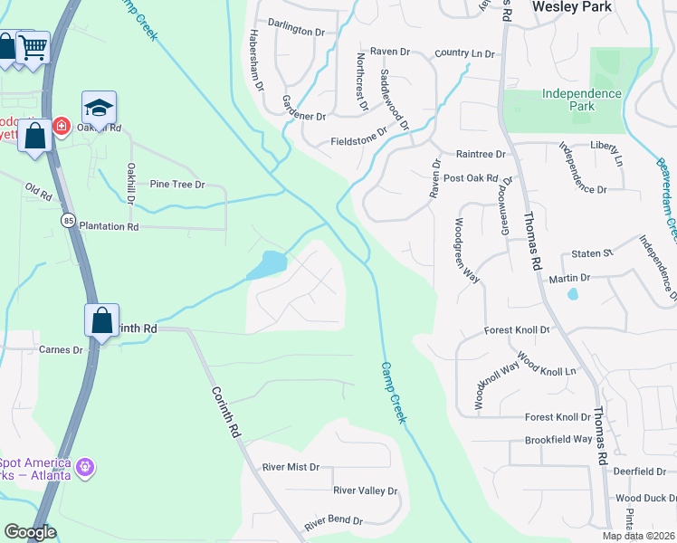 map of restaurants, bars, coffee shops, grocery stores, and more near 9243 Overlook Drive in Jonesboro