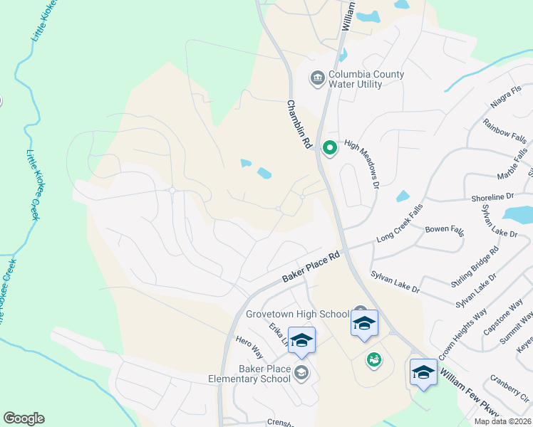 map of restaurants, bars, coffee shops, grocery stores, and more near 746 Edenberry Street in Grovetown